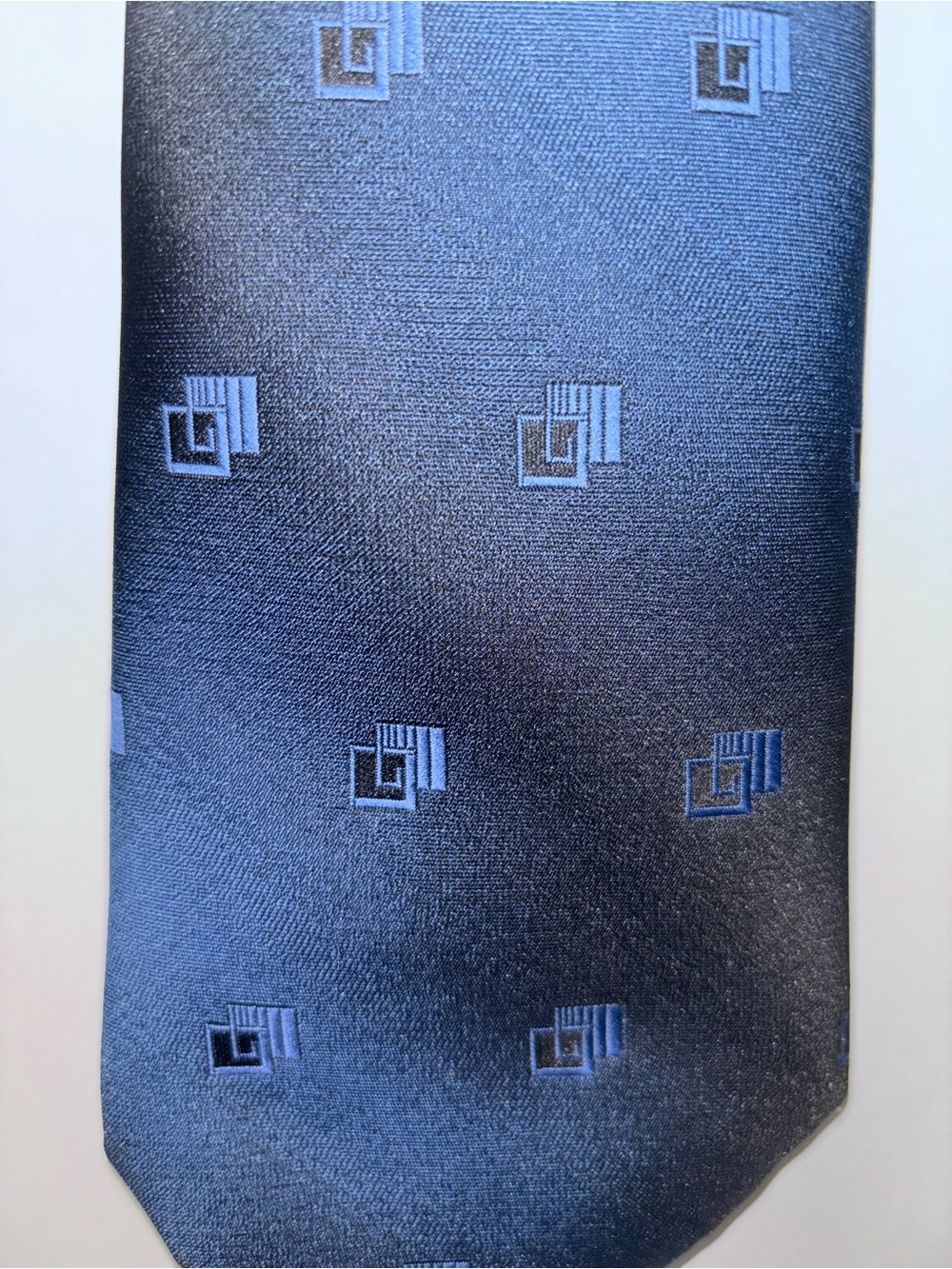 David Taylor Necktie Blue Black Ombré 100% Imported Polyester Sears New